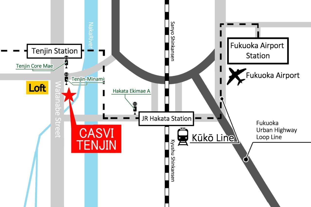 Hotel Casvi Tenjin Fukuoka Kültér fotó